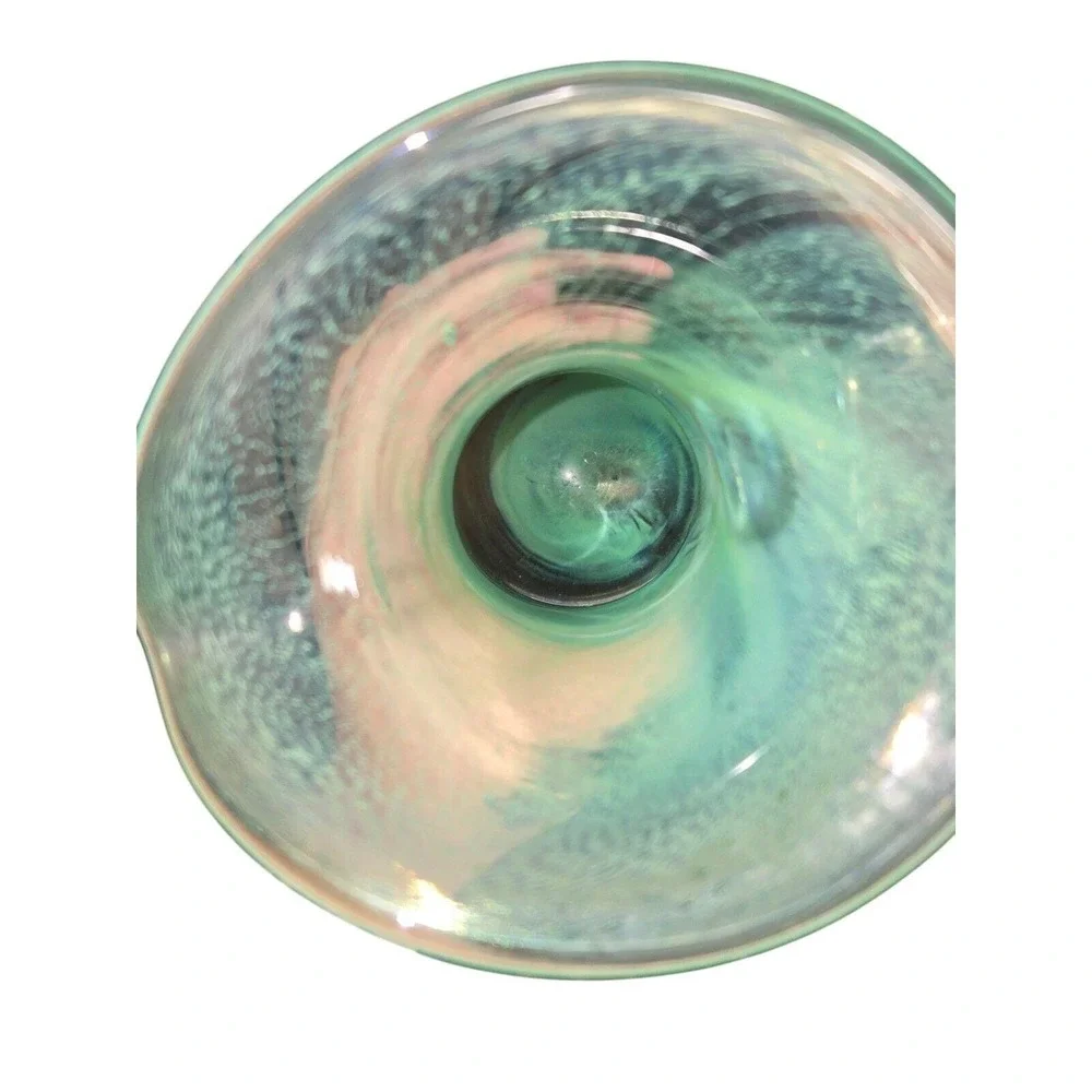 Terence MacSweeney Killarney Kerry Ireland Green Art‎ Glass Water Pitcher 11